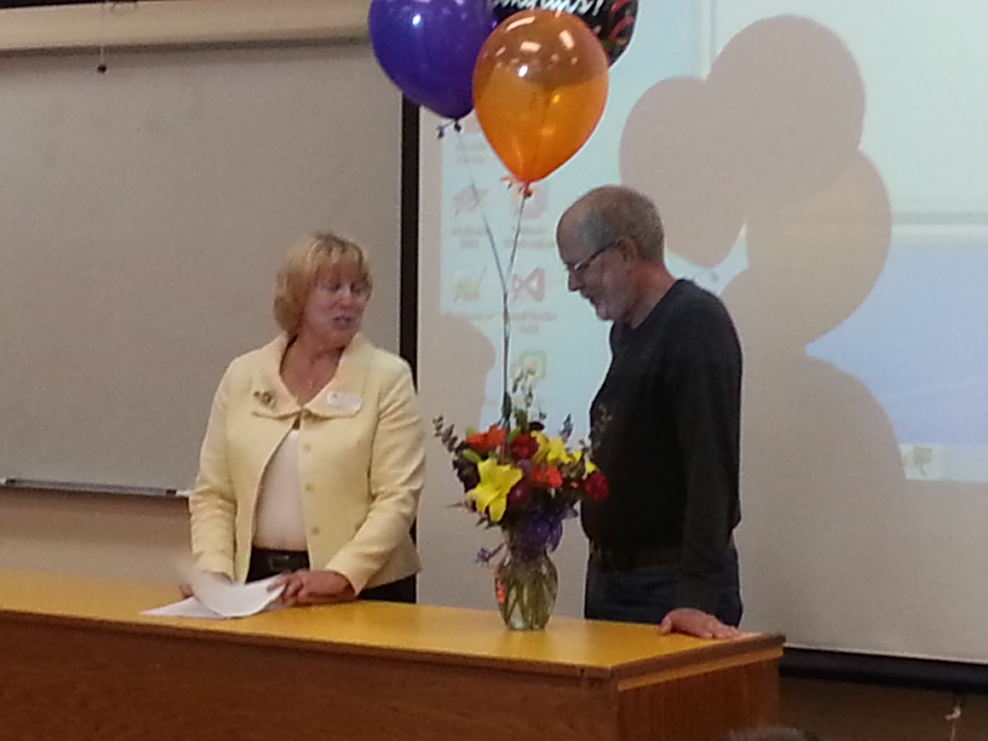 Distinguished Teacher Paul Morris and MHCC President Dr. Debbie Derr